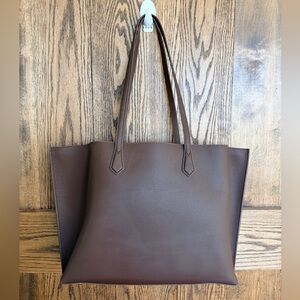 🤎QUINCE🤎 Chocolate Brown Italian Leather Tote Bag - Carry all